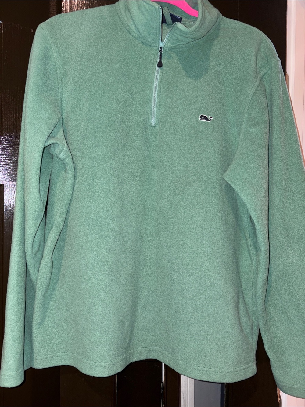 Vineyard Vines Men’s Mint Green Quarter-Zip Fleece Pullover